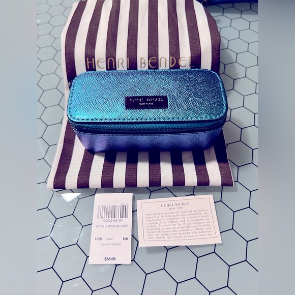 henri bendel Handbags - Henri Bendel NWT W57th Galactic Petrol Lipstick Case